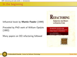 Codesmells for AspectJ