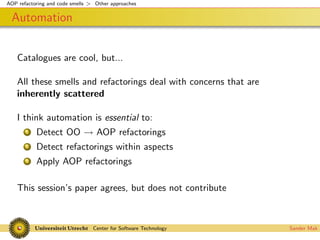 Codesmells for AspectJ
