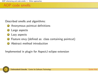Codesmells for AspectJ