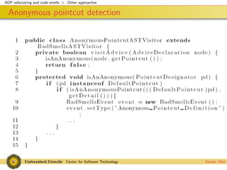 Codesmells for AspectJ