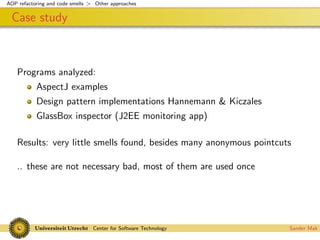 Codesmells for AspectJ