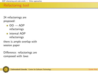 Codesmells for AspectJ
