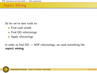 Codesmells for AspectJ