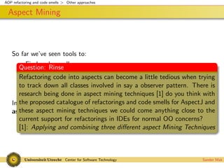 Codesmells for AspectJ