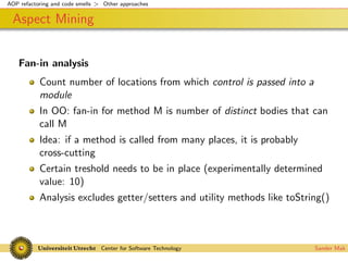 Codesmells for AspectJ