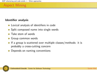 Codesmells for AspectJ