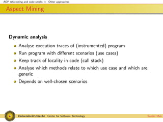 Codesmells for AspectJ