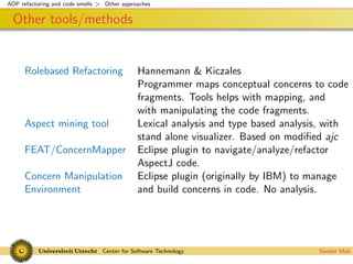 Codesmells for AspectJ