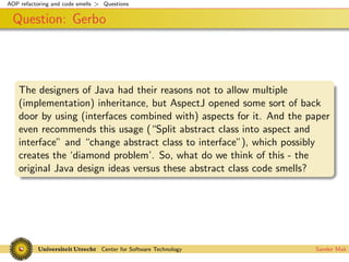 Codesmells for AspectJ