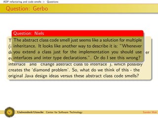 Codesmells for AspectJ