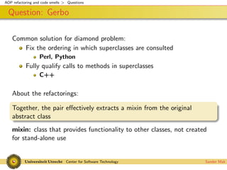 Codesmells for AspectJ