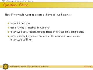 Codesmells for AspectJ