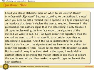 Codesmells for AspectJ