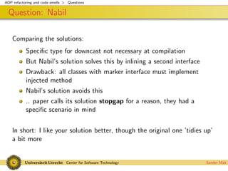 Codesmells for AspectJ