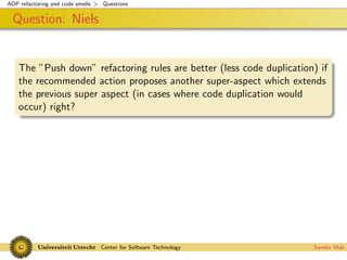 Codesmells for AspectJ