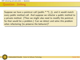 Codesmells for AspectJ