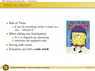 Codesmells for AspectJ