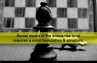 Social media at the enterprise level
      requires a solid foundation & structure.



25.
 