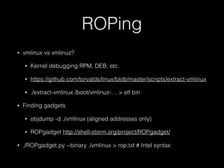 Linux SMEP bypass techniques | PDF