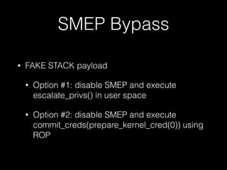 Linux SMEP bypass techniques | PDF