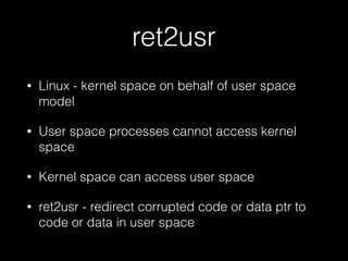 Linux SMEP bypass techniques | PDF