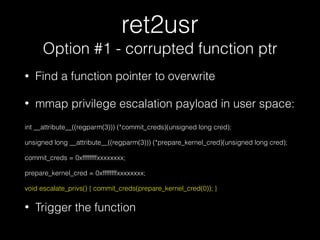 Linux SMEP bypass techniques | PDF