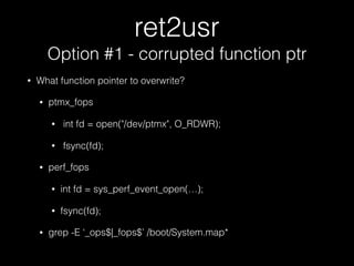 Linux SMEP bypass techniques | PDF