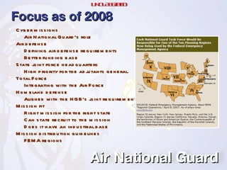 Presentation Overviewing the Air National Guard | PPT