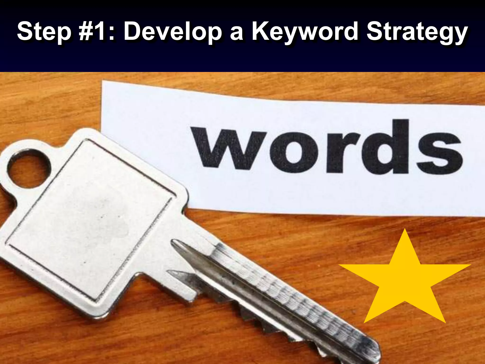 Step #1: Develop a Keyword Strategy
 