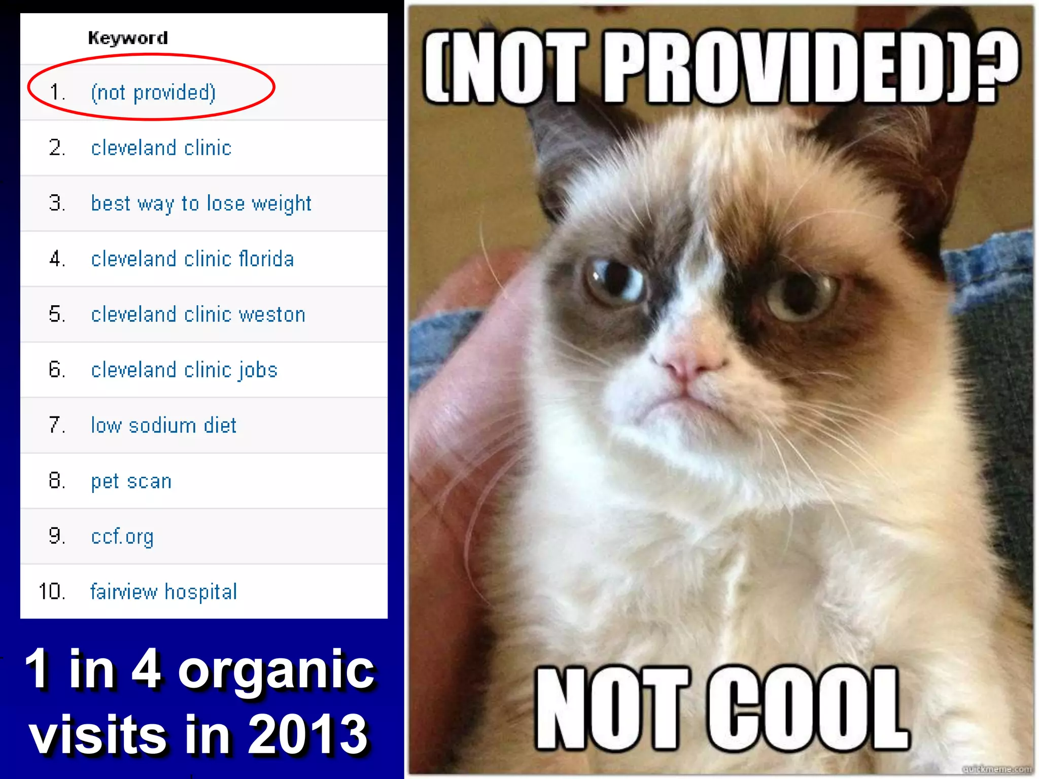 1 in 4 organic
visits in 2013
 