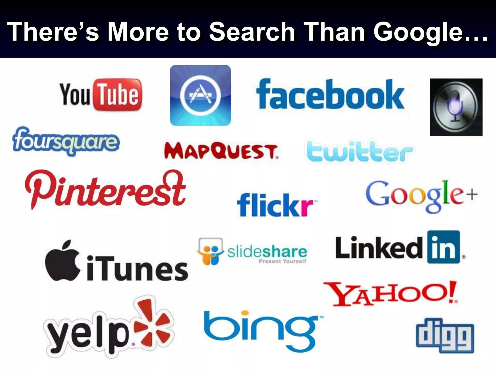 There’s More to Search Than Google…
 