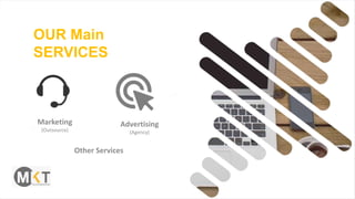 OUR Main
SERVICES
Marketing
(Outsource)
Other Services
Advertising
(Agency)
 