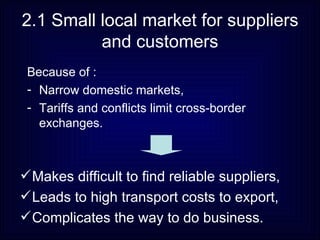 Export Difficulty SMEs In Africa | PPT