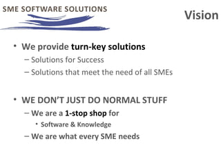 SME Software Solutions - Company Introduction | PPT