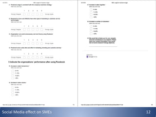 Social Media effect on SMEs 12
 