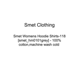 Smet Clothing Smet Womens Hoodie Shirts-118 [smet_hm0101grey] - 100% cotton,machine wash cold  