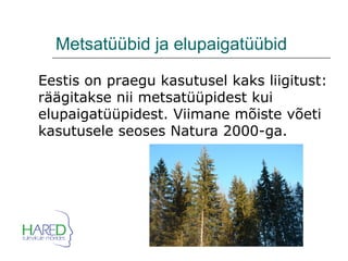 Metsatüübid ja elupaigatüübid Eestis on praegu kasutusel kaks liigitust: räägitakse nii metsatüüpidest kui elupaigatüüpidest. Viimane mõiste võeti kasutusele seoses Natura 2000-ga. 