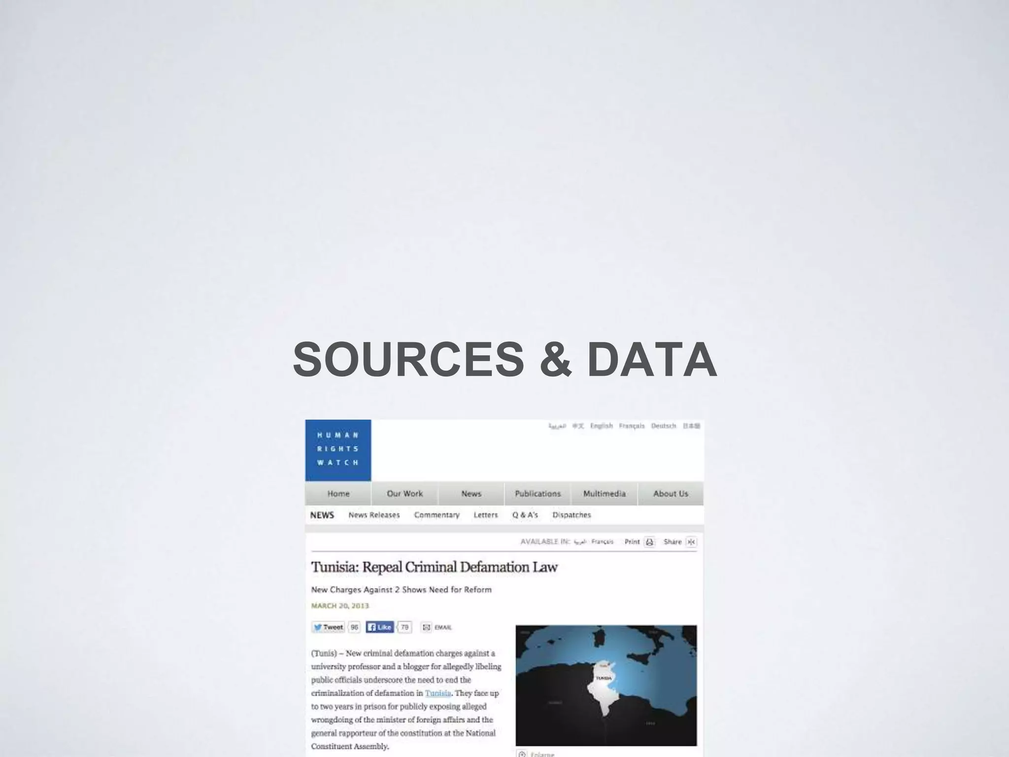 SOURCES & DATA
 