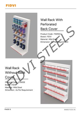 Logue Rack Supermarket display racks catlogue fidvi steel | PDF