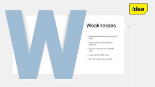 Weaknesses
o
o
o
o
o
 