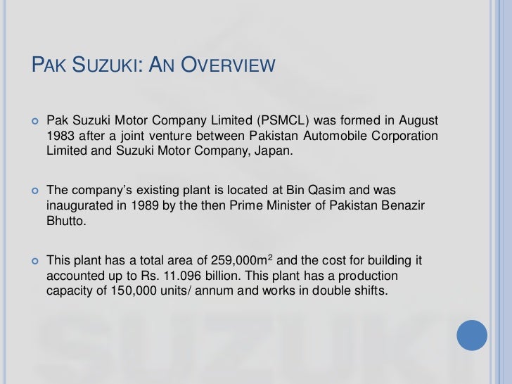 Overview of Pak Suzuki Motors