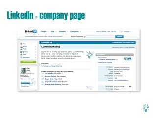 LinkedIn - company page
 