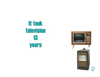 It took
television
    13
  years
 