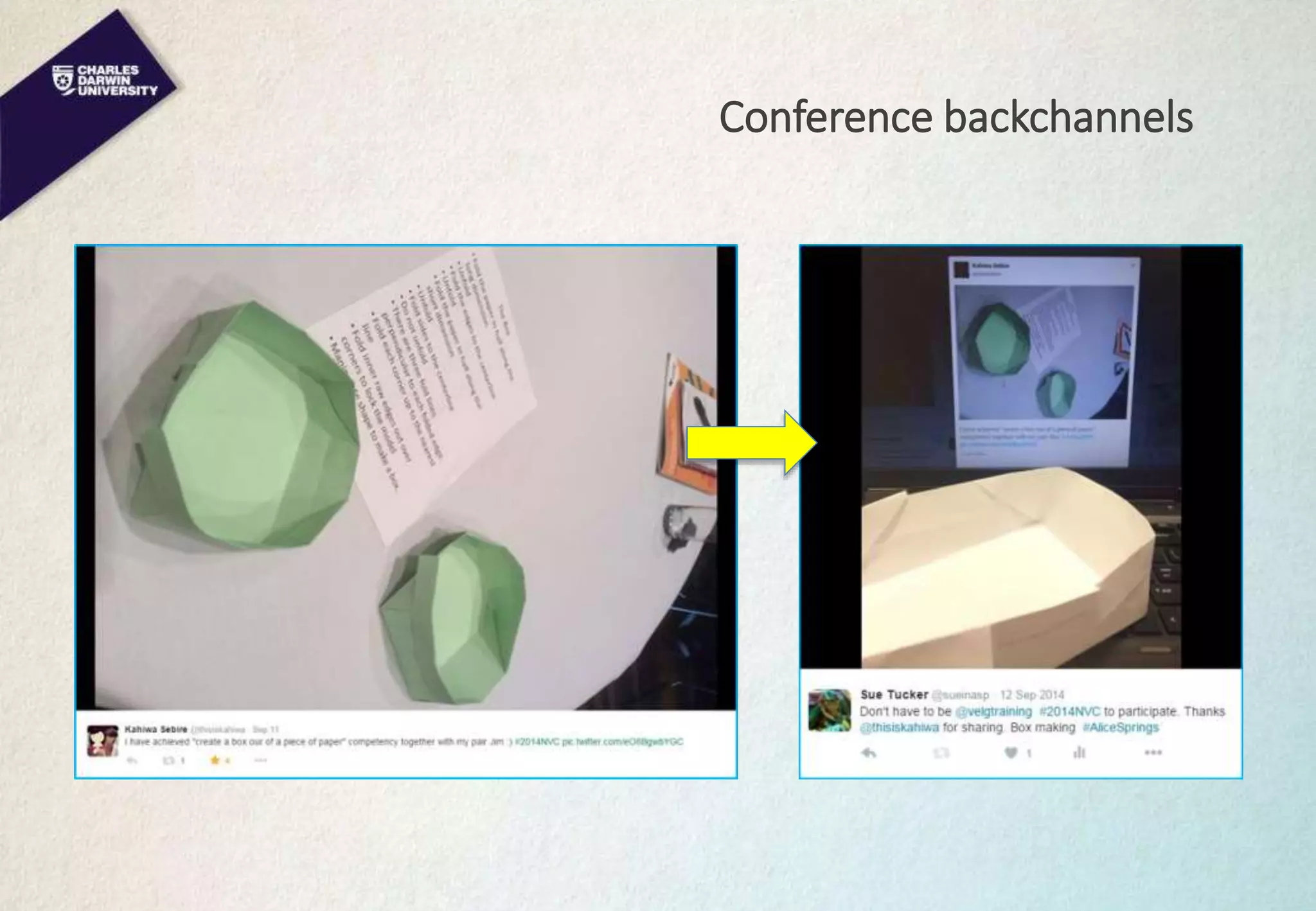 Conference backchannels
 