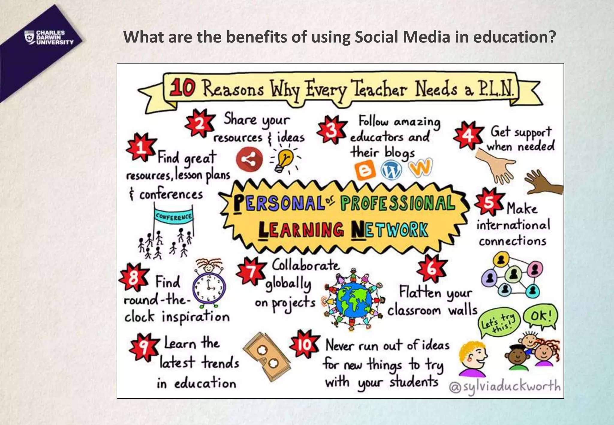 What are the benefits of using Social Media in education?
 