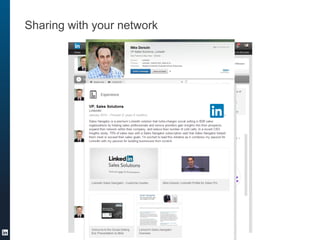 Sharing with your network
 