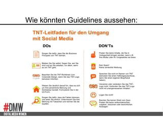 Wie könnten Guidelines aussehen:
 