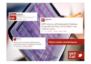 Oferim dades estadístiques
 