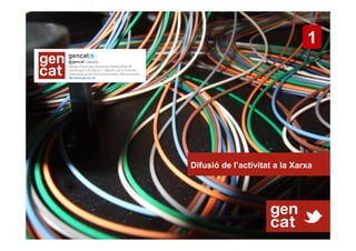 1




Difusió de l’activitat a la Xarxa
 