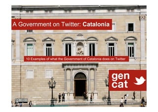 A Government on Twitter: Catalonia




    10 Examples of what the Government of Catalonia does on Twitter




        Legal notice
        This work is subject to a Creative Commons Attribution 3.0 licence. It allows the reproduction, distribution, public communication and transformation to generate
        a derivative work, without any restriction providing that the author is always cited (Governtment of Catalonia. Presidential Department) and this licence does not
        contradict any specific licence that an image within this report might have and the rights of the image prevail. The complete licence can be consulted at
        http://creativecommons.org/licenses/by/3.0/legalcode
 